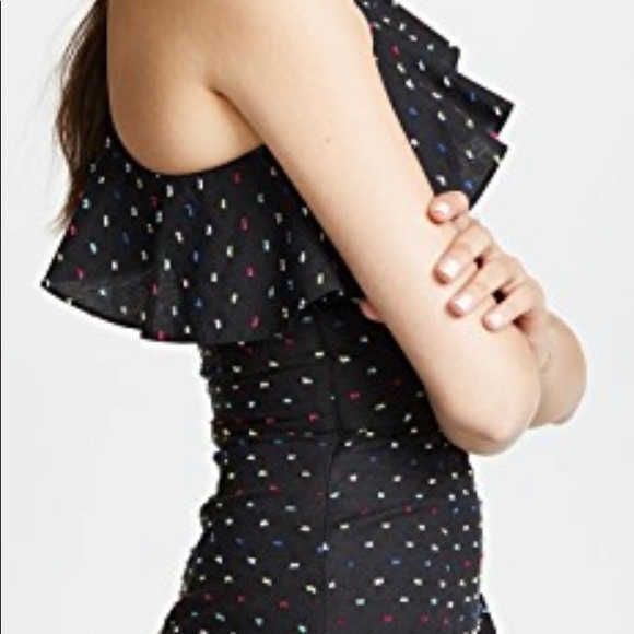 Wayf black with multi colored polka dots dress - Picture 4 of 7